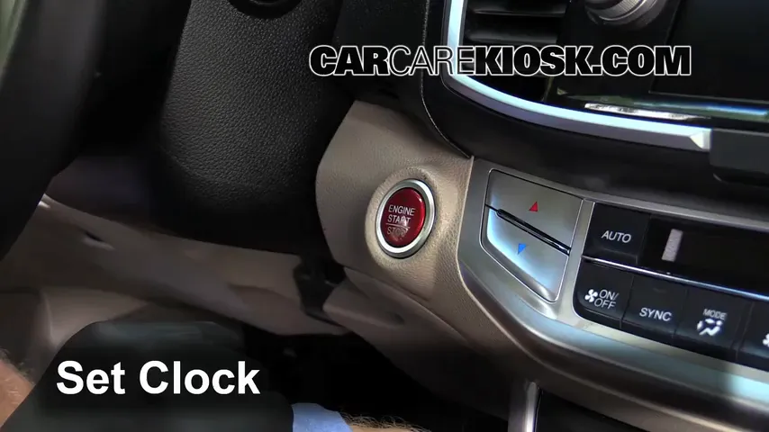 2013 Honda Accord EX-L 2.4L 4 Cyl. Sedan Clock